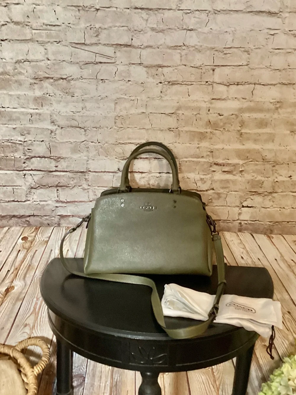 Coach kelp Lillie Carryall Satchel purse